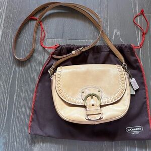 Vintage Vachetta Leather Coach Crossbody Purse